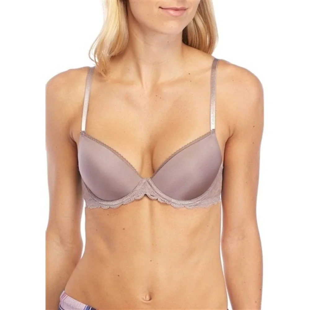 NWT Calvin Klein 32C Seductive Comfort Lace Demi Lift Multiway Bra QF1444 120430